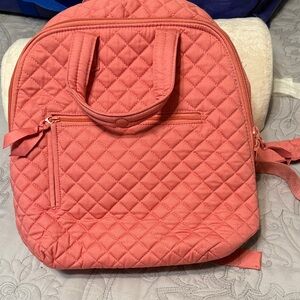 Vera Bradley Quilted Coral Backpack